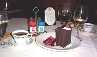 Bag-made-of-chocolate dessert