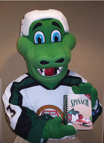 LA Ice Gators Mascot T. Claude